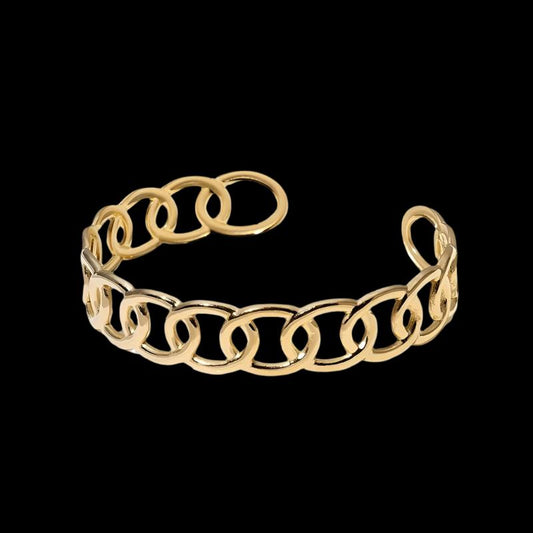 Golden Chain Bangles - Stainless Steel