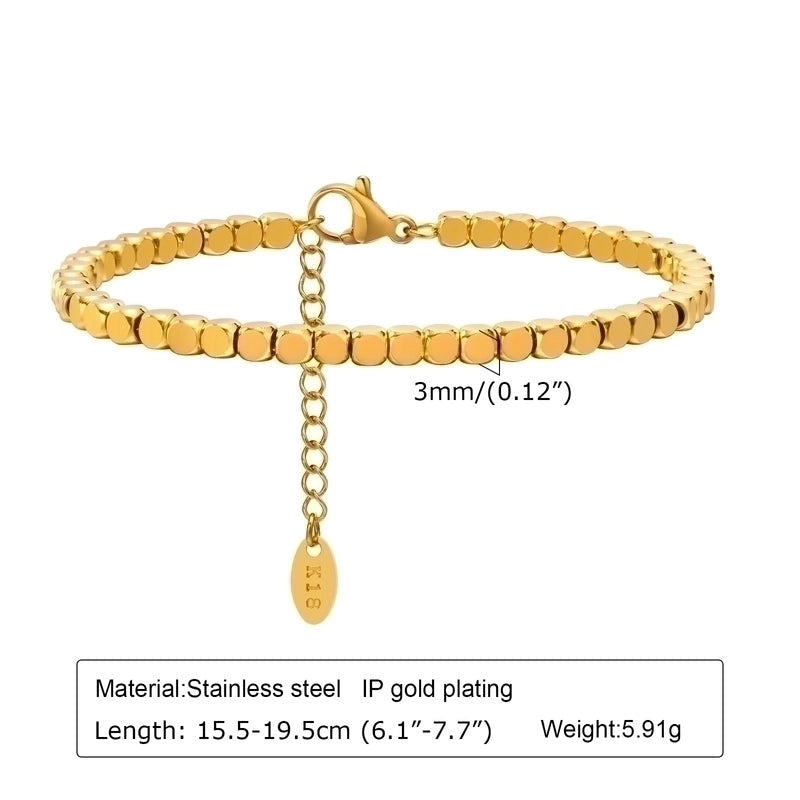 Casual Simple 18k plated gold brancelet